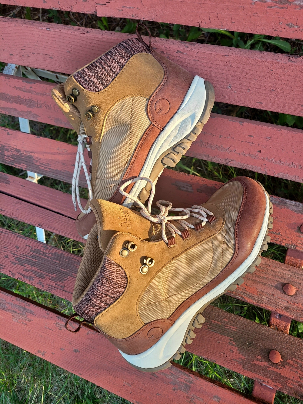 Women's Tan and Brown Natural Reflections Hiking Boots
